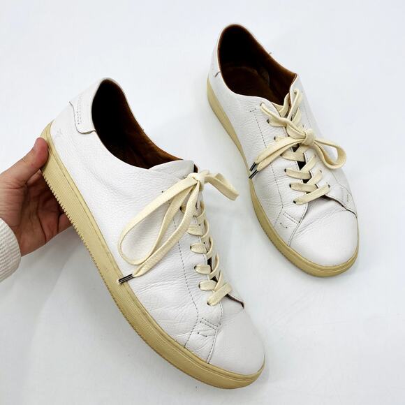 Frye Men's white leather sneakers - Picture 1 of 7